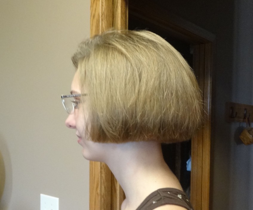 Side view of haircut.